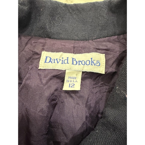 David Brooks Jacket Womens 12 Multicolor Plaid Wool Patchwork USA Cropped Preppy - Picture 4 of 9